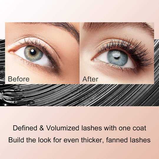 1/2 Pack Black 4D Silk Fiber Eyelash Mascara Extension Makeup – The perfect Mascara for you, by S.P. Beauty