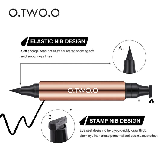 O.TWO.O Eyeliner Stamp Black Liquid Eyeliner Pen Waterproof Fast Dry – The perfect Eyeliner for you, by S.P. Beauty