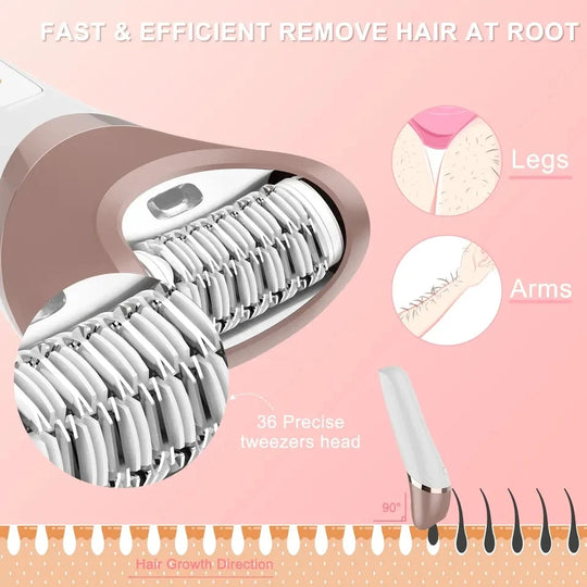 6in1 Set Electric Epilator Women Female Shaver Leg Body Hair Removal – The perfect Leg Body Shaver for you, by S.P. Beauty