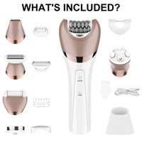6in1 Set Electric Epilator Women Female Shaver Leg Body Hair Removal – The perfect Leg Body Shaver for you, by S.P. Beauty