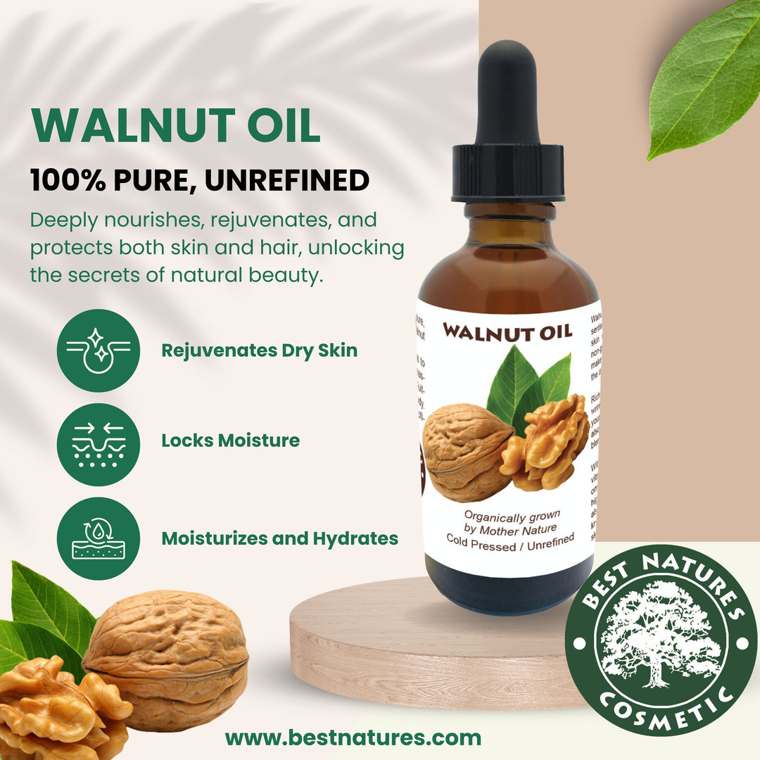 Walnut Oil Virgin (organic, cold pressed, unrefined) – The perfect Body Oil for you, by S.P. Beauty