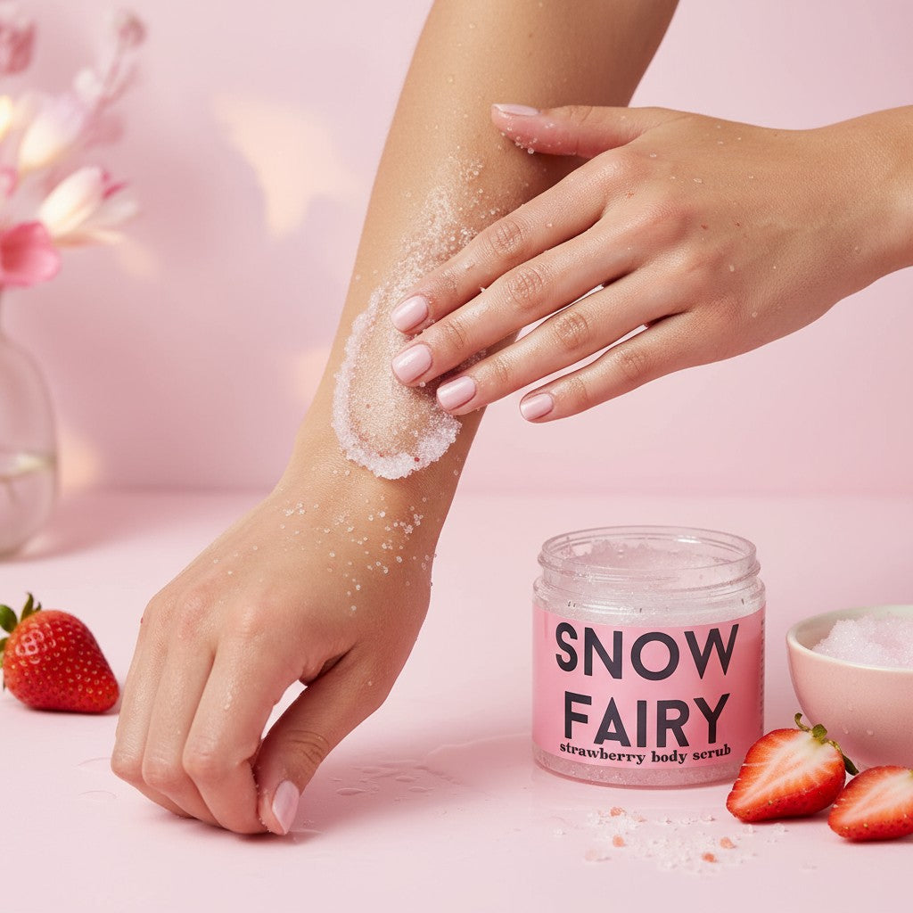Snow Fairy Strawberry Exfoliate Body Scrub – The perfect Body Exfoliate for you, by S.P. Beauty