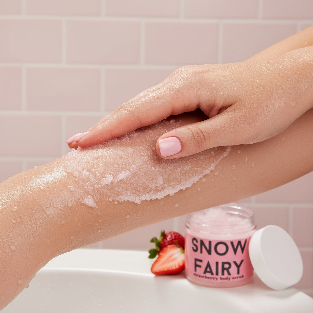 Snow Fairy Strawberry Exfoliate Body Scrub – The perfect Body Exfoliate for you, by S.P. Beauty